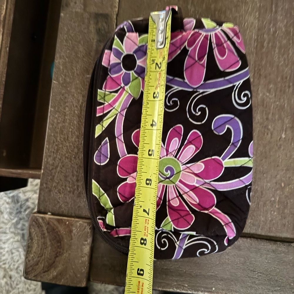 VERA BRADLEY Cosmetic Makeup Toiletry Accessory Bag Quilted Travel Pouch Floral - Picture 3 of 4